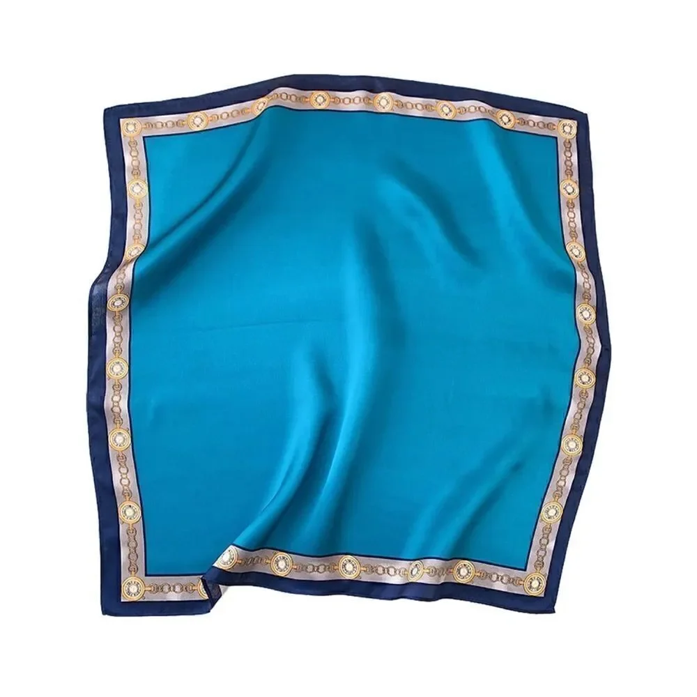 Teal blue Silk Scarf